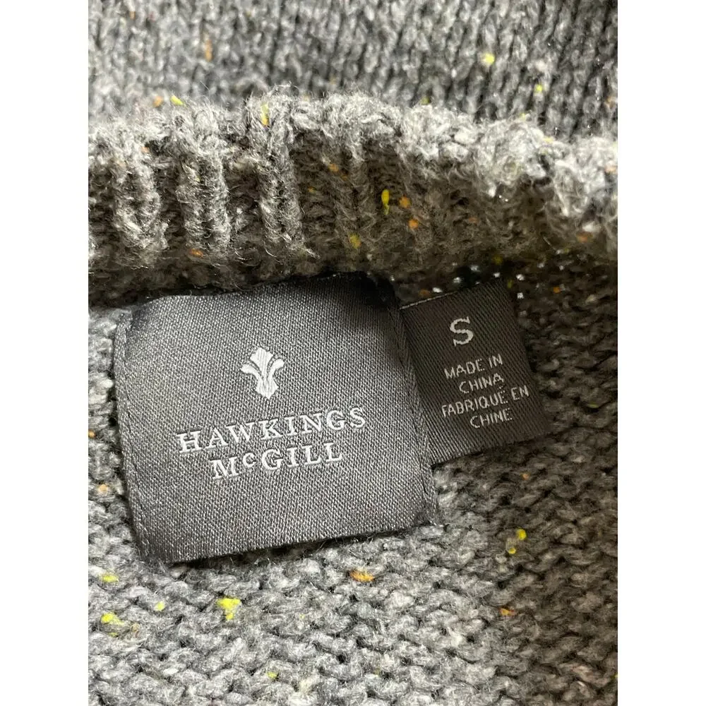 Hawkings McGill Men's Gray Long Sleeve Knit Crew Neck Cozy Sweater Top Size S